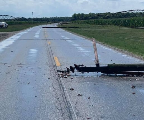 Power poles down in Cass Co.; US-67 to be closed for days